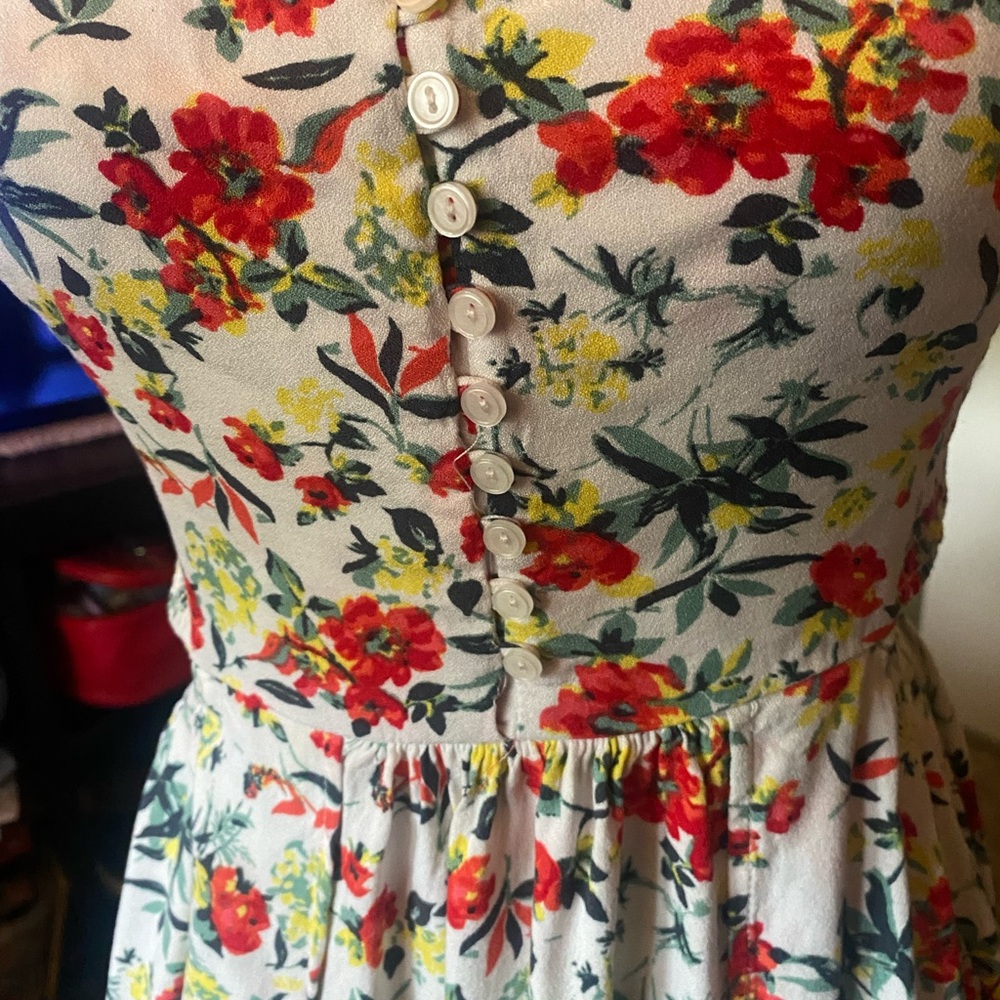 Lulu’s LUSH Cream Floral Print Off-the-Shoulder Maxi Dress sz M. Stretch - Picture 4 of 9